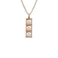 Collier Swords Insignum, 750 rose gold, bicolor, length of chain 45 cm, variable eyelet at 42 cm and 40 cm