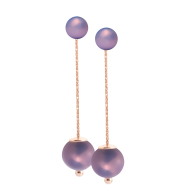 Earrings Pearl Collection Lilac, 750 rose gold, composed of ear studs and add ons