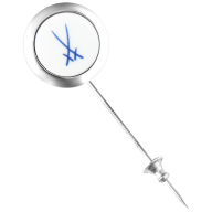 Pin Trademark Swords in cobalt blue, 925 sterling silver