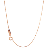 Necklace Venezia half-round, Ø 1,2 mm, 925 Silver rosé gold plated, length of chain 50 cm
