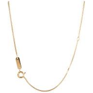 Necklace Venezia half-round, Ø 1,2 mm, 925 Silver yellow gold plated, length of chain 50 cm