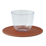 Espresso cup & saucer, LOBMEYR, "Alpha light blue", Boettger Stonewear, V 0,1 l