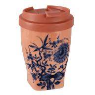 Coffee to go mug with plastic lid, small, Shape "Nova", "The Original", red V 0,35 l