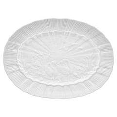 Platter, oval, Shape "Swan Service", white, L 30 cm