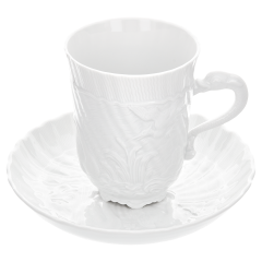 Coffee cup & saucer, Shape "Swan Service", white, V 0,15 l