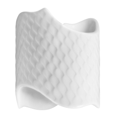 Napkin ring, Shape "Waves Relief", white, L 5 cm
