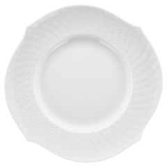 Bread- and Butter Plate, Shape "Waves Relief", white, Ø 19,5 cm
