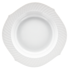 Soup Plate, Shape "Waves Relief", white, Ø 23,5 cm