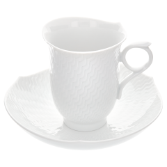 Coffee cup & saucer, Shape "Waves Relief", V 0,15 l