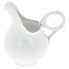 Cream Jug, small, Shape "Waves Relief", white, V 0,12 l