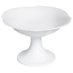 Bowl on foot, Shape "Waves Relief", white, H 14 cm