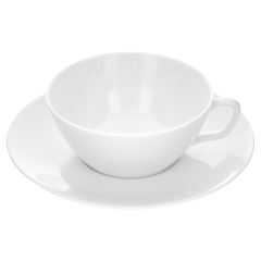 Tea cup & saucer, Shape "MEISSEN® Cosmopolitan", white, V 0,2 l