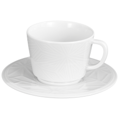 Espresso cup & saucer, Shape "Vitruv Graphic", white, V 0,1 l