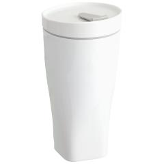 Coffee to go mug with porcelain lid, Shape "nova", white, V 0,35 l
