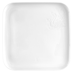 Starter- and Dessert Plate, Shape "nova relief", white, 21 x 21 cm