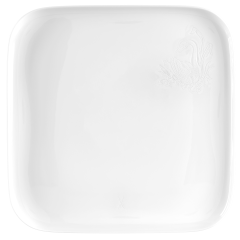 Dinner Plate, large, Shape "nova relief", white, 30 x 30 cm