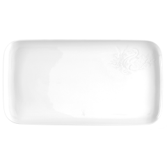 Plate, rectangular, Shape "nova relief", white, 30 x 16 cm