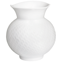 Vase, Shape "Waves Relief", white, H 13,5 cm