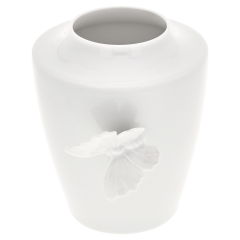 Vase, "Butterfly Collection", round, small, white, H 13,5 cm