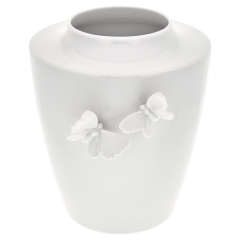 Vase, "Butterfly Collection", round, large, white, H 20,5 cm
