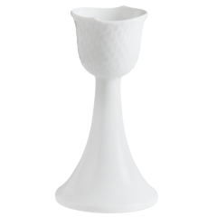 Candlestick, white, H 15,5 cm