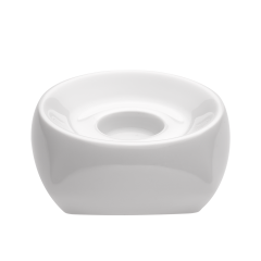 Candlestick, "Antarctica", straight candle, white, 7 x 7 cm