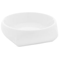 Candlestick, "Antarctica", pillar candle, flat, white, 11,5 x 11,5 cm