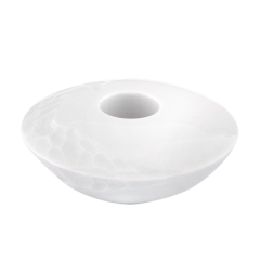 Candle stick, small, hand axe series, white, H 3,4 cm