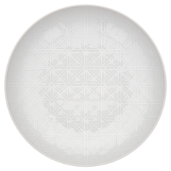Salad & Pasta Plate, ribbon relief, white, Ø 23 cm