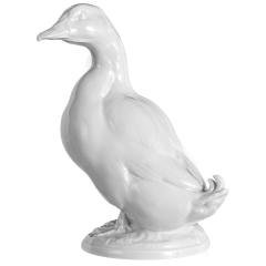 Bird Drake, white, H 14 cm
