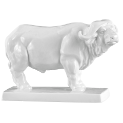Buffalo, white, H 13 cm