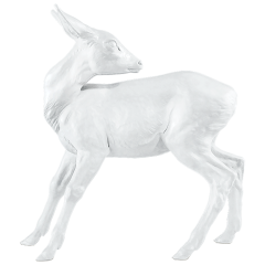 Roe deer, white, H 22 cm