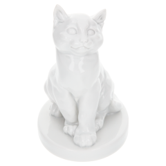 Cat young, white, H 11,5 cm