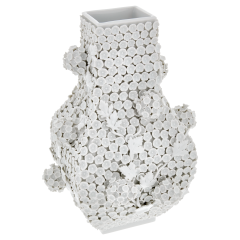 Vase, white, H 25 cm