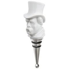 Bottle Stopper, "MEISSEN Bottle Tops", Gentleman, white, H 12 cm