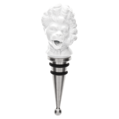 Bottle Stopper, "MEISSEN Bottle Tops", Monkey Singer, white, H 11 cm