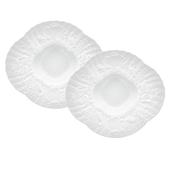 Gourmet Plate set, deep, 2-pcs, Shape "Swan Service", white