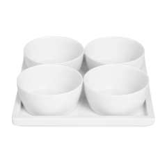 Dip bowls set, 5-pcs, Shape "MEISSEN® Cosmopolitan", white