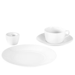 Breakfast set, 3-pcs, Shape "MEISSEN® Cosmopolitan", white