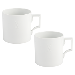 Big mug set, 2-pcs, Shape "Berlin", white