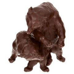 Two bears, Boettger Stoneware, H 20 cm