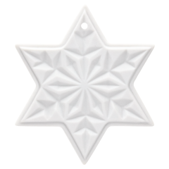 Christmas star, white, bisque, H 5 cm
