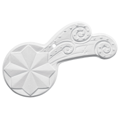 Falling star, white, without glaze, L 7 cm
