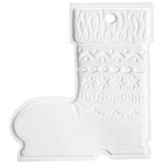 Boots, white, without glaze, H 4,5 cm