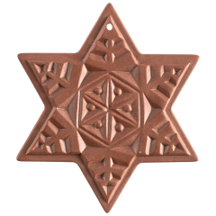 Christmas star, Medals boettger stoneware, H 5,5 cm