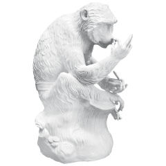 Monkey with snuffbox, H 49 cm