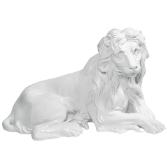 Lion, White, signature Meissen exclusive collection, limited, H 48 cm