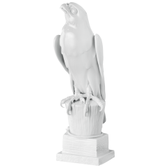 Falcon, White, signature Meissen exclusive collection, limited, H 65 cm