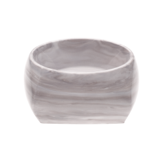 Candlestick, "Antarctica", pillar candle, high, marbled light grey, 9,5 x 9,5 cm