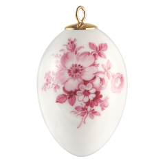 Easter egg, Vintage flower bouquet, wild rose, purple, H 4,5 cm